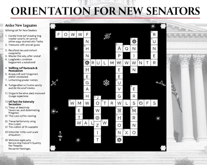 Orientation For New Senators Crossword