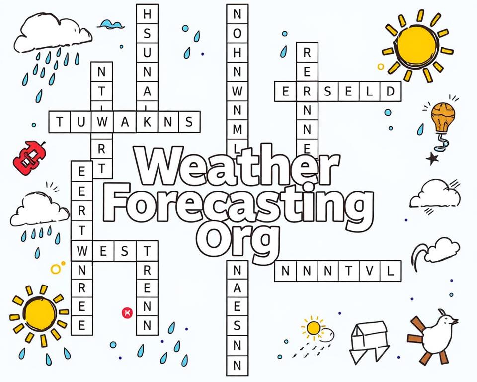 Weather forecasting org crossword clue