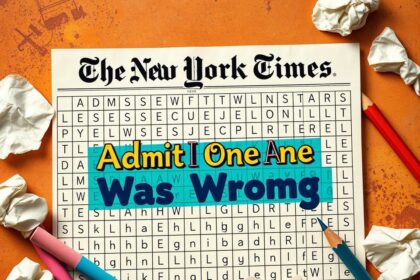 Admit One Was Wrong NYT Crossword