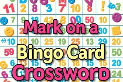 Mark on a Bingo Card Crossword