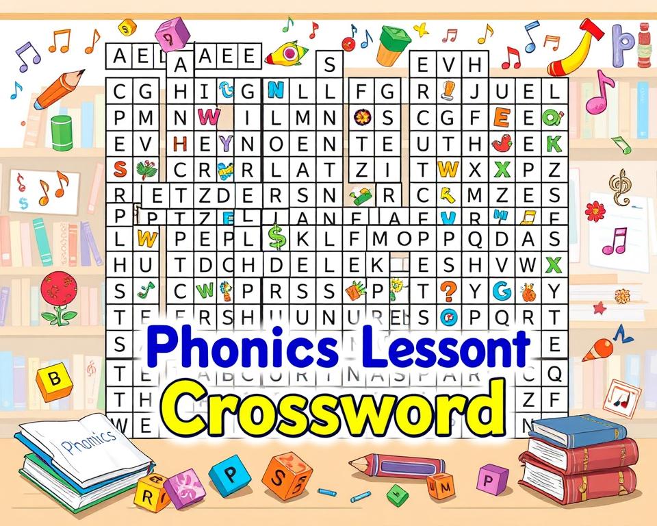 Phonics Lesson Quintet Crossword