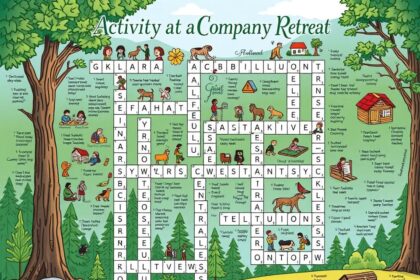 Activity at a Company Retreat Crossword