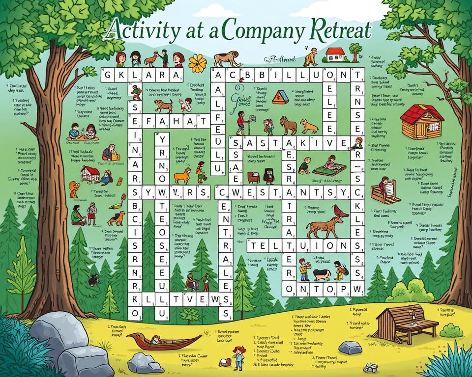 Activity at a Company Retreat Crossword