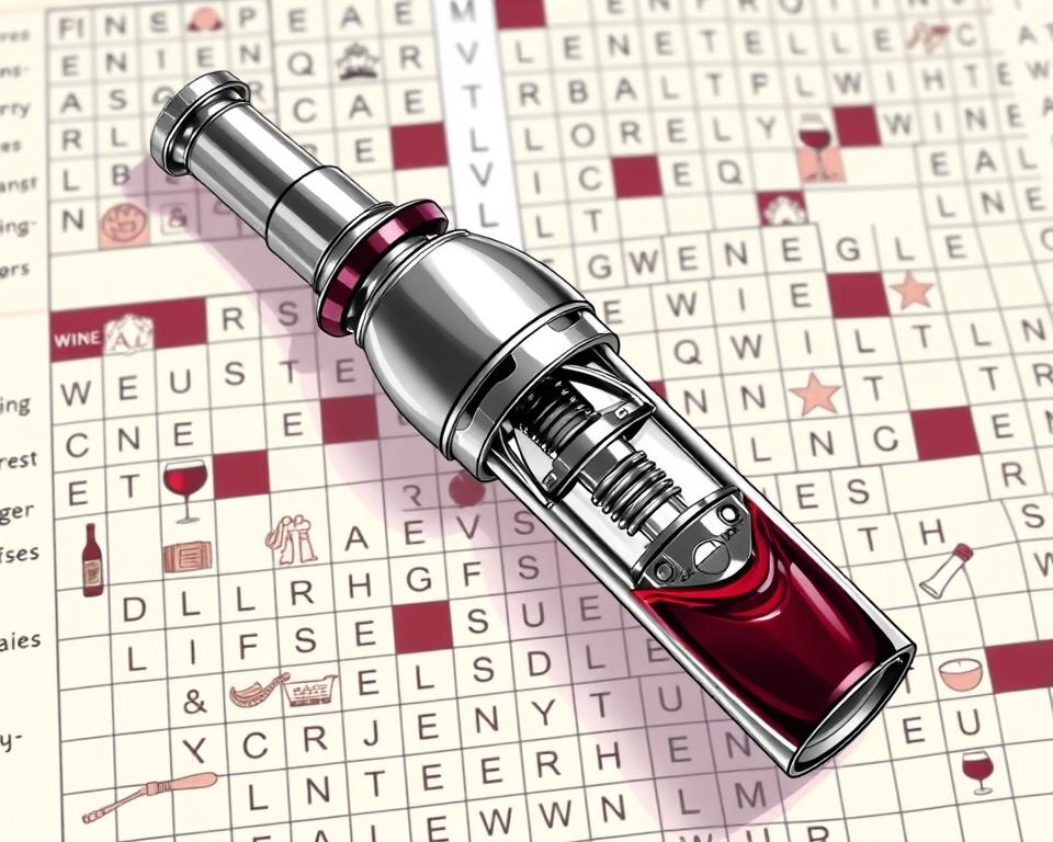 wine aerator gadget crossword clue